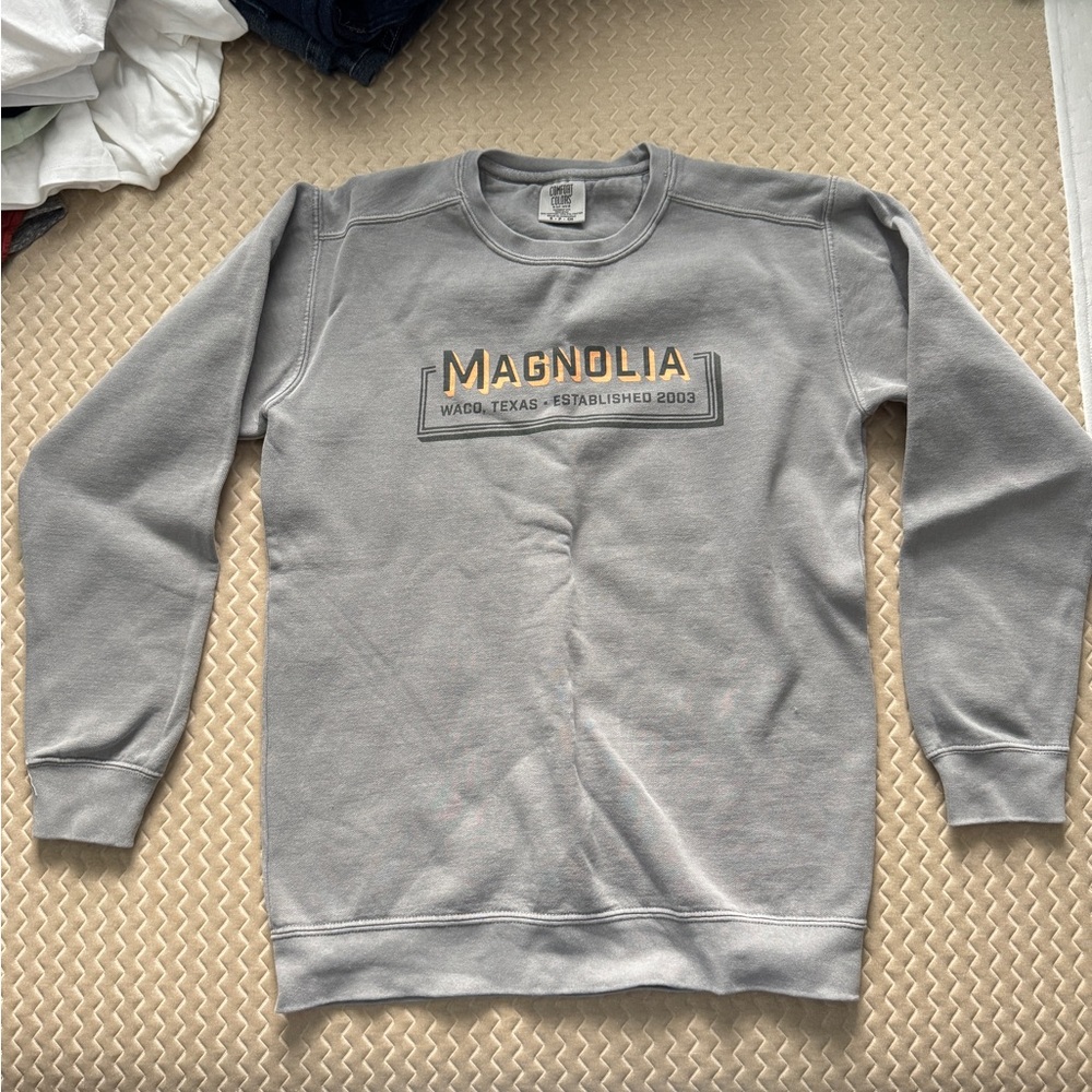 Magnolia Comfort Colors Grey Crewneck Sweatshirt Chip & Joanna Gaines